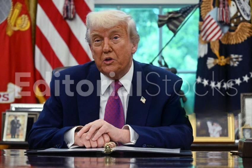 US President Donald Trump speaks in the Oval Office of the White House on May 20, 2025, in Washington, DC. Trump is expected to make an announcement about the Golden Dome missile defense shield.